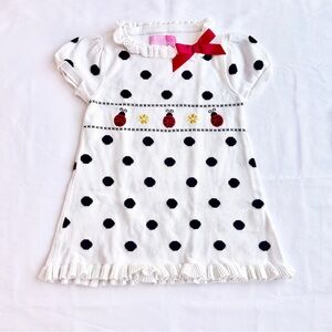 Polka Dot Ladybug Bow Ruffle Dress 🐞 by Goodlad; Size 4T/Youth